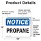 Signmission Propane OSHA Notice Sign, Vinyl Decal, 18in W x 12in L, 2PK OS-2PACK-NS-D-1218-L-17892 - alternate 4